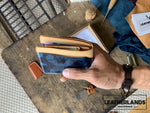 The Billfold In Navy & Natural Handstitched