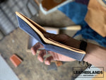 The Billfold In Navy & Natural Handstitched