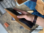 The Billfold In Navy & Natural Handstitched