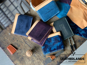 The Billfold In Navy & Natural Handstitched