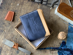 The Billfold In Navy & Natural Handstitched