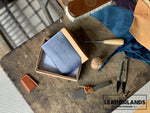 The Billfold In Navy & Natural Handstitched