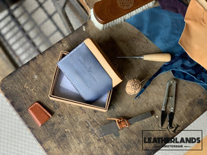 The Billfold In Navy & Natural Handstitched