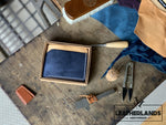 The Billfold In Navy & Natural Handstitched