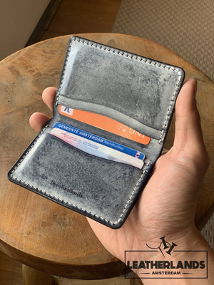 The Knit Card Holder (8 Slots & Compartment For Notes) Handstitched